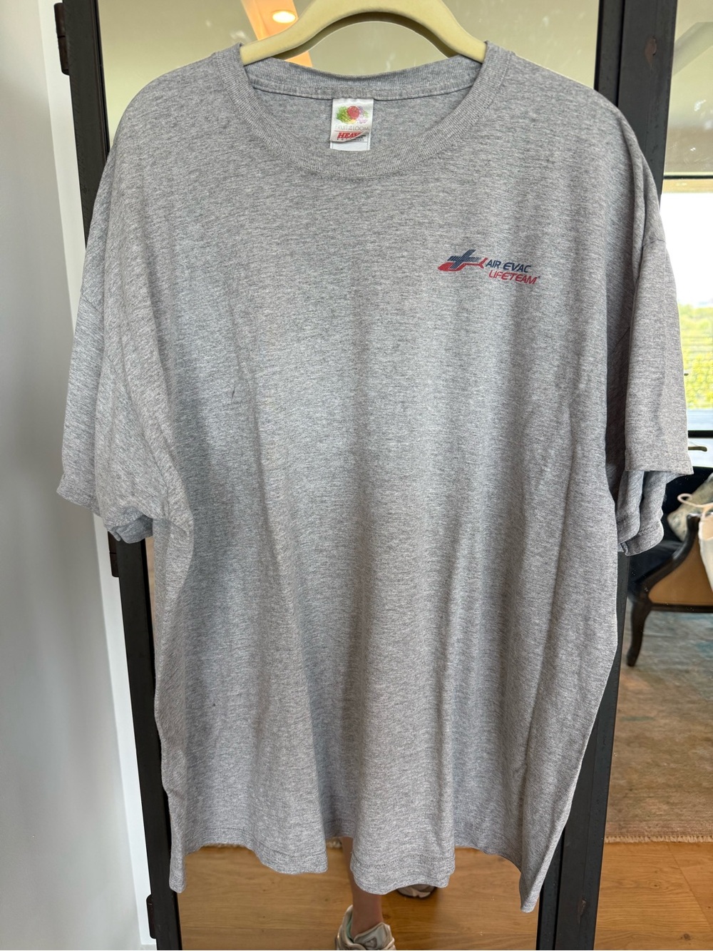 Fruit of the Loom Men’s Gray Short-Sleeve Logo Tee